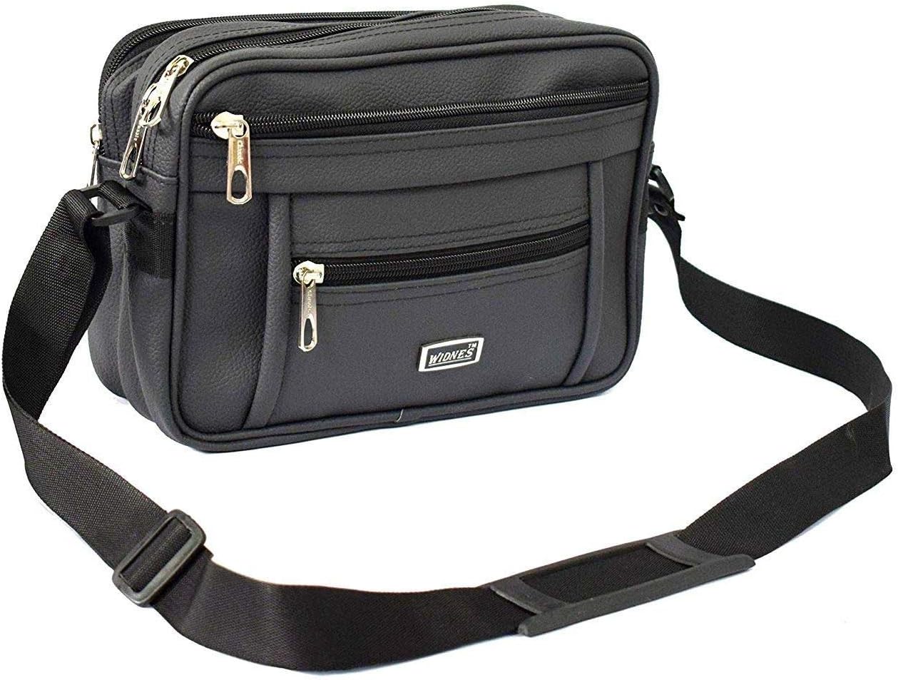 Men's Synthetic Messenger Bag (11" x 8" Black)