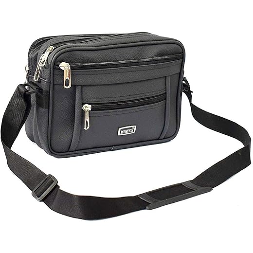 Mens Synthetic Messenger Bag 11 x 8 Black