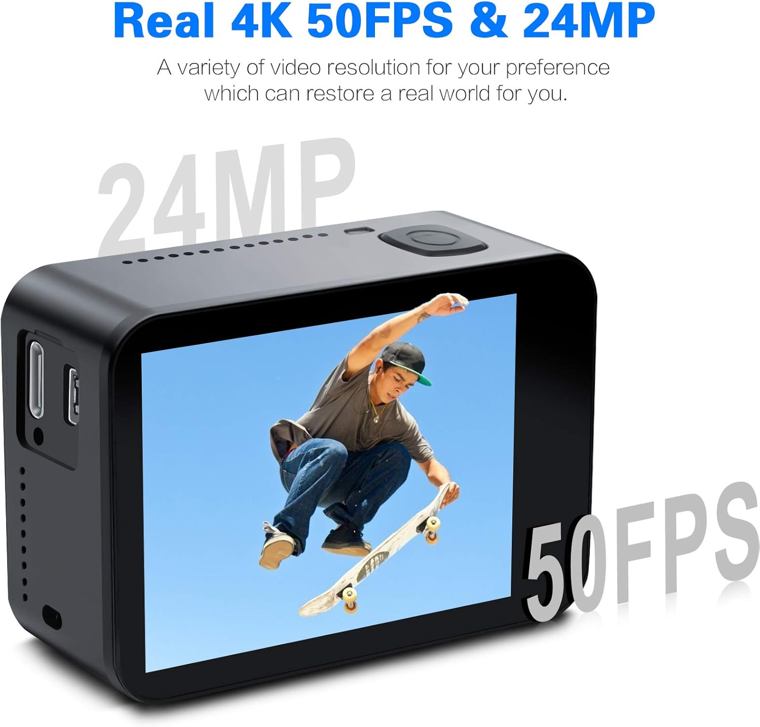 60% Off Discount okejeye 4K Action Camera OK800 Native 50fps/24MP Touch Screen 40M Waterproof Camera Underwater Camera WiFi Sport Camera EIS Web Camcorder with Remote Control and 32GB Micro SD Card