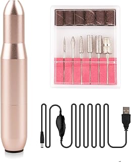 Marvelity Electric Nail Drill Set, Professional USB-Powered for Acrylic Nail Kit, Complete Manicure and Pedicure Tool with Nail Drill Bits and Sanding Bands for Salon and Home