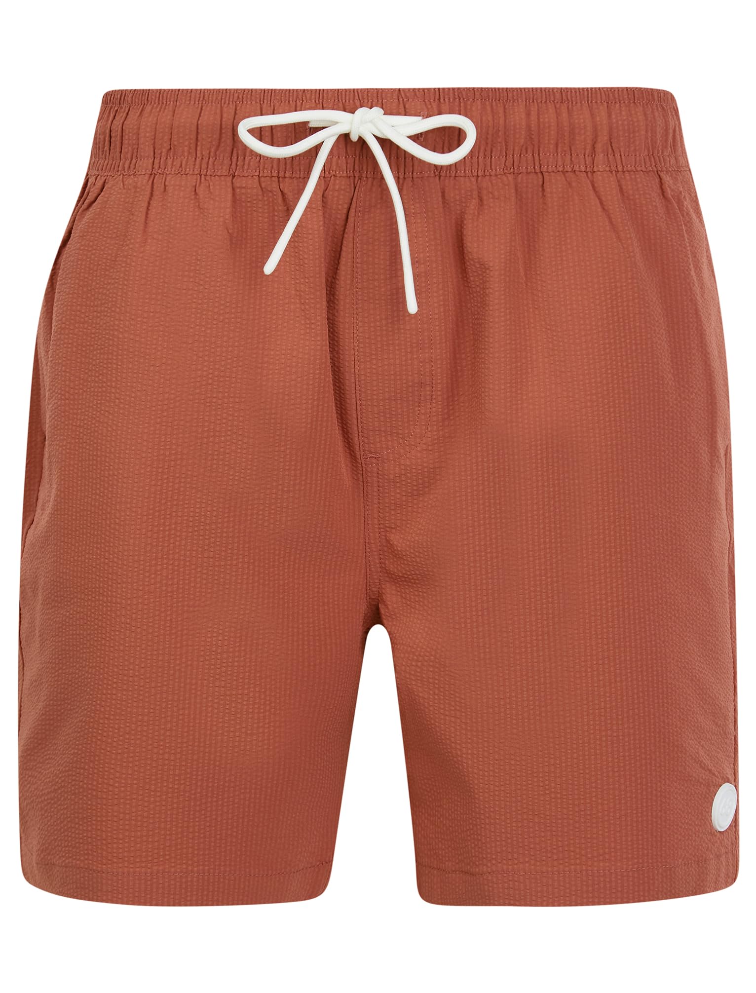 Tokyo Laundry Men's Seersucker Stripe Microfibre Swim Shorts with Mesh Lining