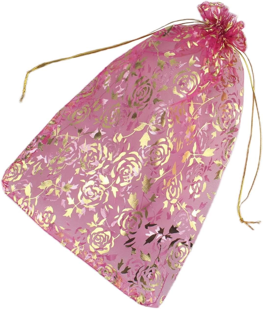 CLassiC Eco Friendly Bags DNY โ 50 Pcs Potli , Organza Pouches 6x8 Inches with Drawstring Small Potli for Return Gifts for Wedding| Party |Baby Shower| Dry Fruit Pouches (Purple)