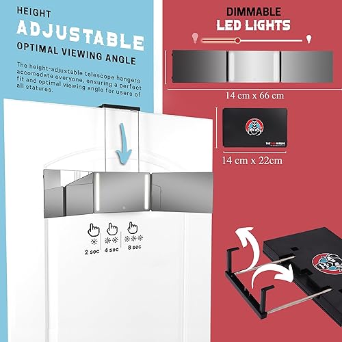 Miniatura 4 de The Mini 360 Espejo para cortes de pelo para hombres con luz - Espejo de 3 vías para cortar el cabello - Espejo de tres vías para cortar tu propio