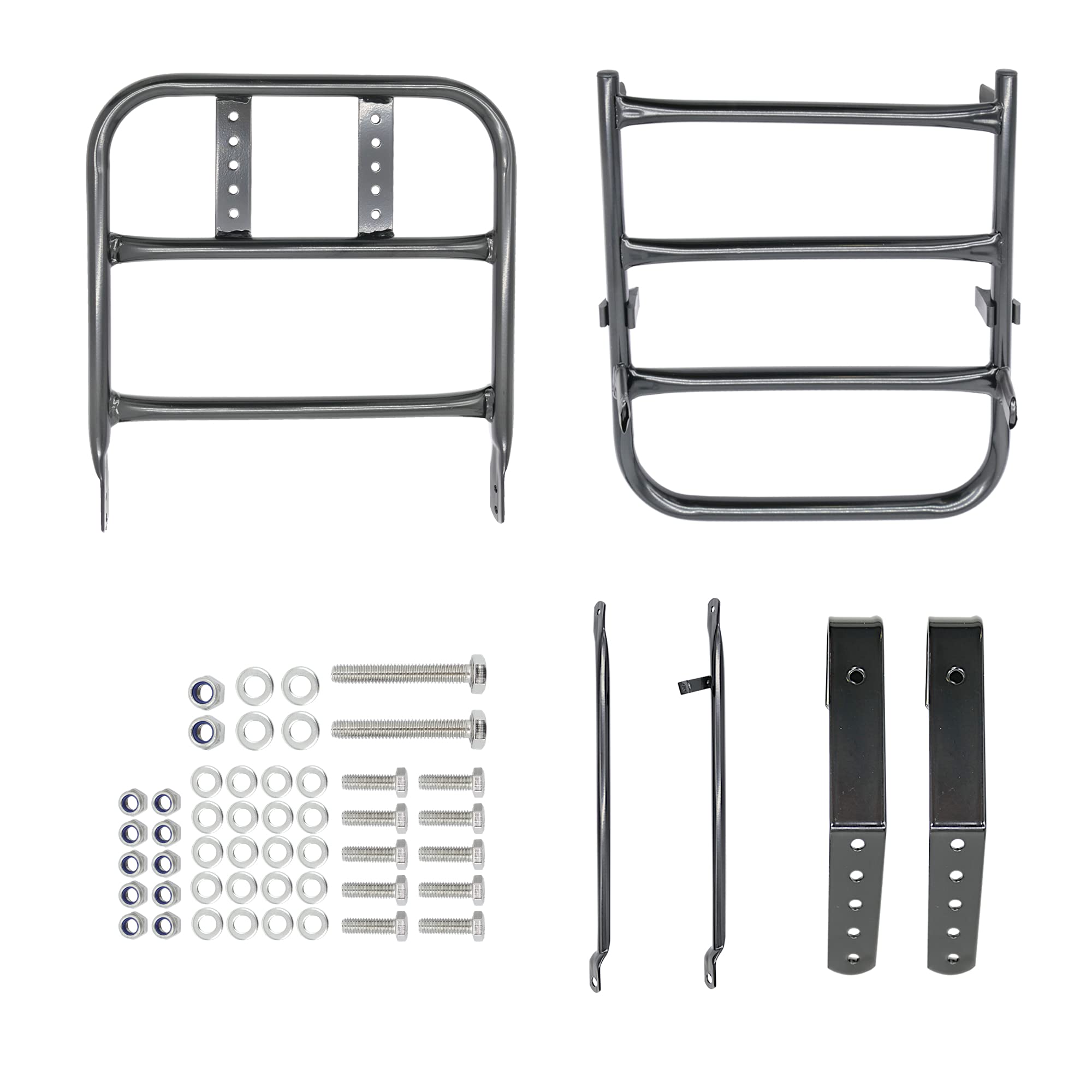 P4B | Portapacchi anteriore con superficie di carico di circa 30 x 30 cm | Portapacchi anteriore per biciclette da 26-28 pollici | Supporto manubrio regolabile | con kit di fissaggio universale
