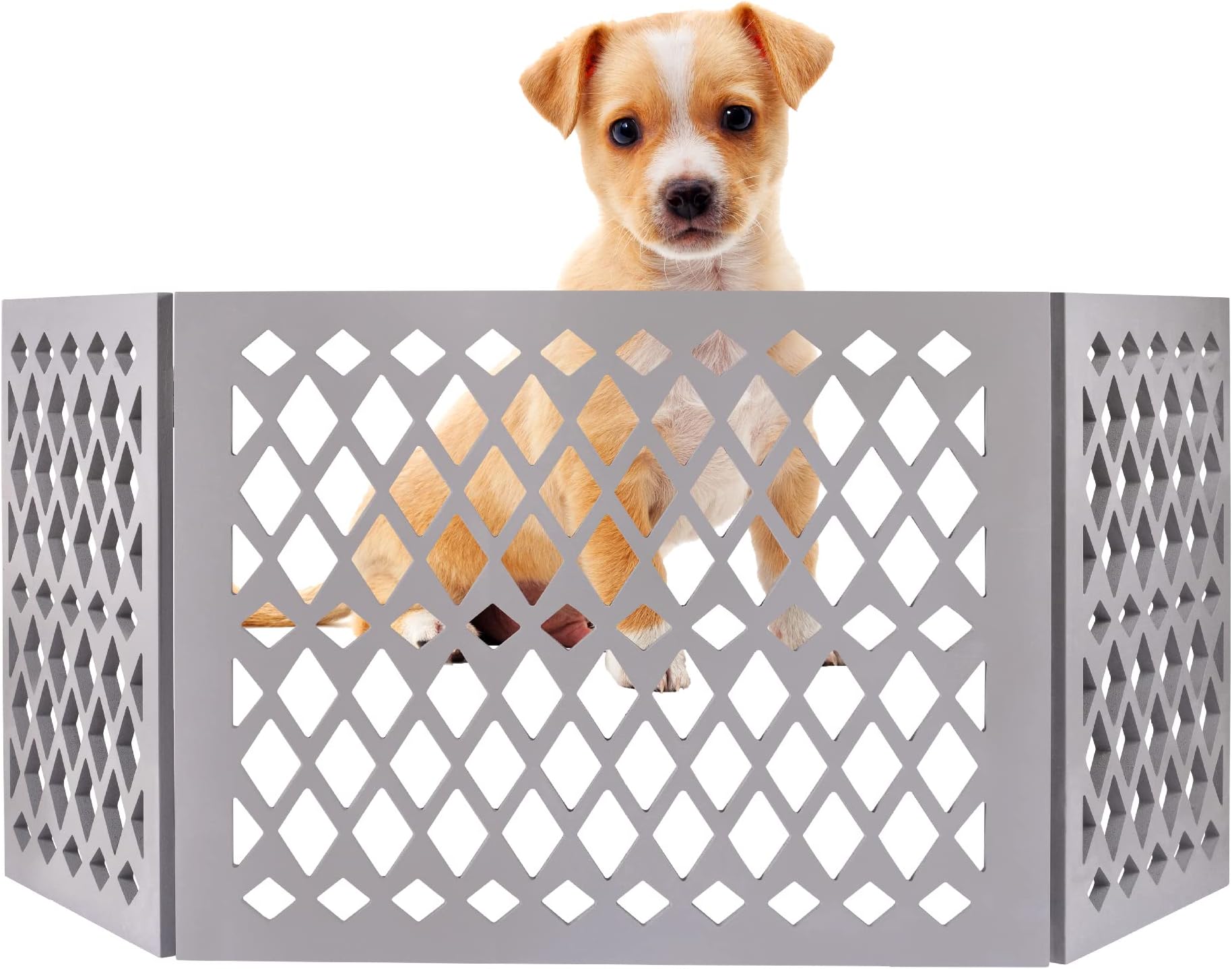 Free Standing Pet Gate | Pet Gate for Small Dogs | Free Standing Dog Gate for Stairs | Freestanding Dog Gates for Doorways | Freestanding Pet Gates for Dogs | Width 23.5-47 inch | Height 18.75 inch