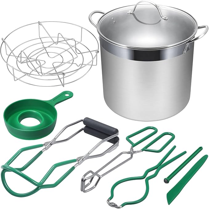 HOMKULA 9Piece Canning Supplies, Includes 20 Quart Canning Pot with