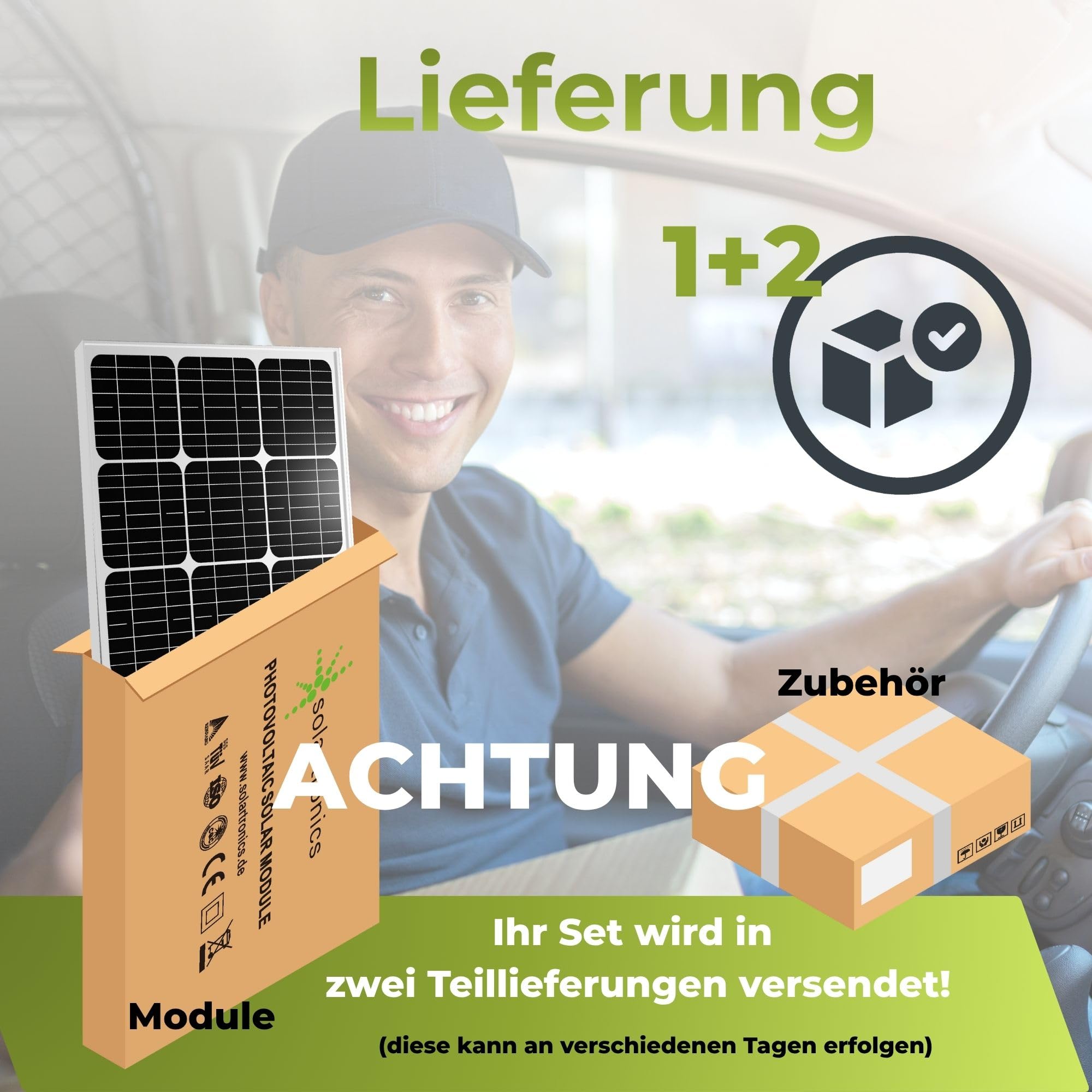 SOLARTRONICS Solar Set 3x 120W monokristalline Solarmodul + 30A Laderegler blau+ Solarkabel, Batteriekabel + Solarstecker
