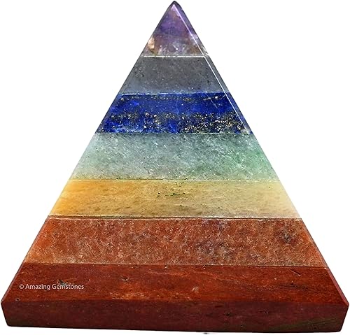 Miniatura 397 de Amazing Gemstone White Agate Snow Quartz Pyramid Crystal Healing Stones - 1" Great Pyramid Figurine of Natural Stone Pyramid for Meditation, Reiki