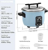 Vista 7 de VEVOR Olla Arrocera Comercial, Olla Arrocera de 40 Tazas, Olla Arrocera Grande de 8.45 Qt / 8 Litros y Calentador con Olla Interior Antiadherente