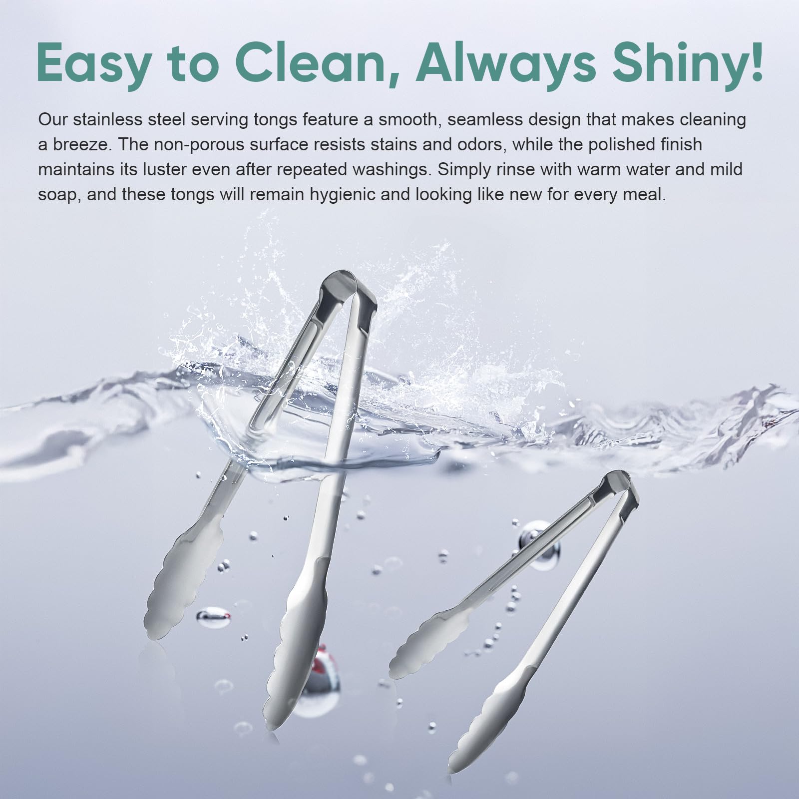 Stainless Steel Buffet Tongs - 12 Pack -6 Stainless Steel Buffet Tongs - 12 Pack -6
