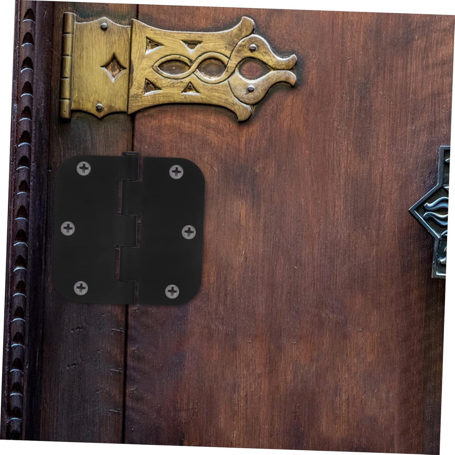 4pcs Heavy Duty Door Hinges Rust Resistant Residential Hinges for Home Black Matte Finish Easy Installation for Doors and