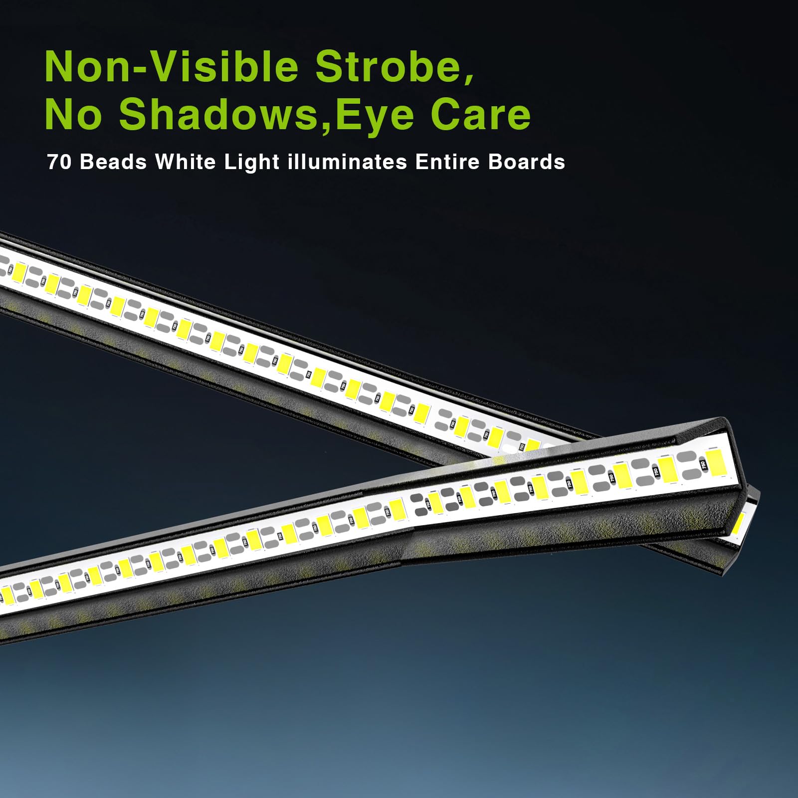 STASUN LED Datrboard Light, Plegable Sistema de iluminación para Toda la Tabla, Accesorio Profesional para Dardos con ángulo Ajustable y Brillo, sin deslumbramiento Lateral