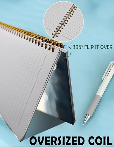 Miniatura 4 de FVBAO Cuaderno de espiral para mujer, cuadernos universitarios A5 de 6 x 8.4 pulgadas, 120 páginas rayadas con papel grueso de alta calidad,