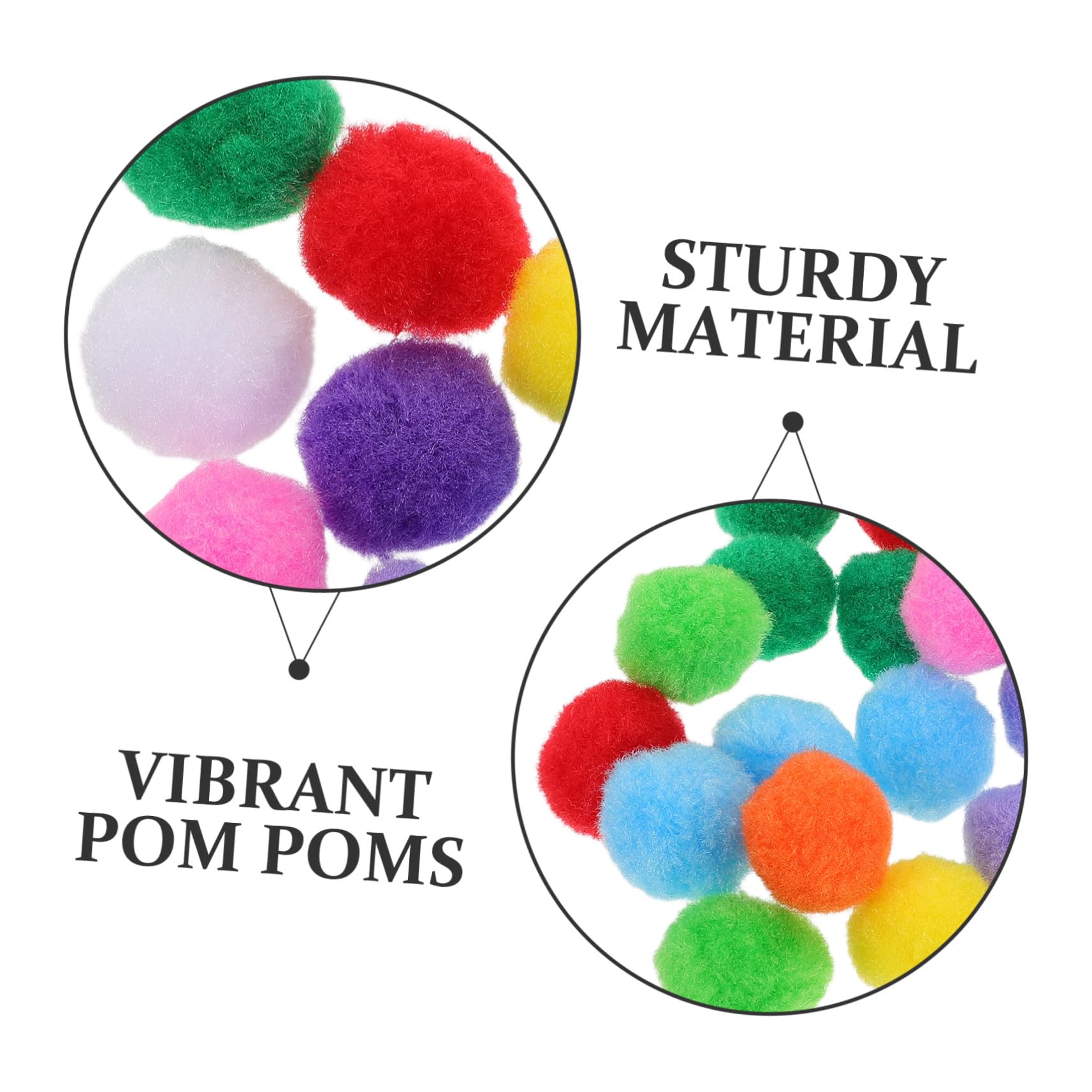 Pompons de Pom-pom Girl en Peluche, Lot de 1000 Pièces 3 Cm
