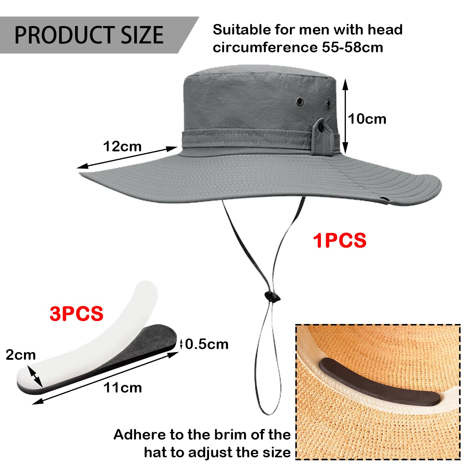 TYXHXT Sombreros Cubo, Bucket Hat, Pescador Gorro, Impermeable Plegable Sombrero, Pescador Gorro para Hombres y Mujeres, Sombreros Sol de Plegables para Verano con Protección, al Aire Libre