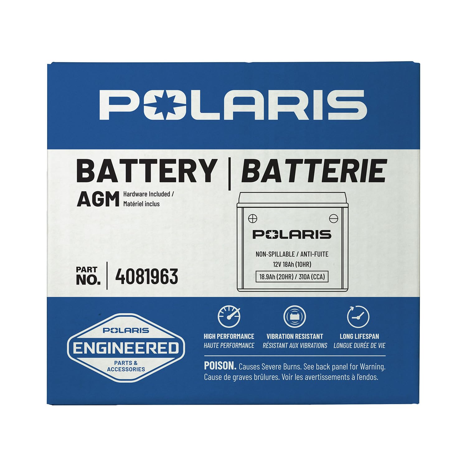 POLAR - ふじの@審判 Amazon | Polaris 12V 18Ah AGM 密閉型充電式バッテリー 特定の