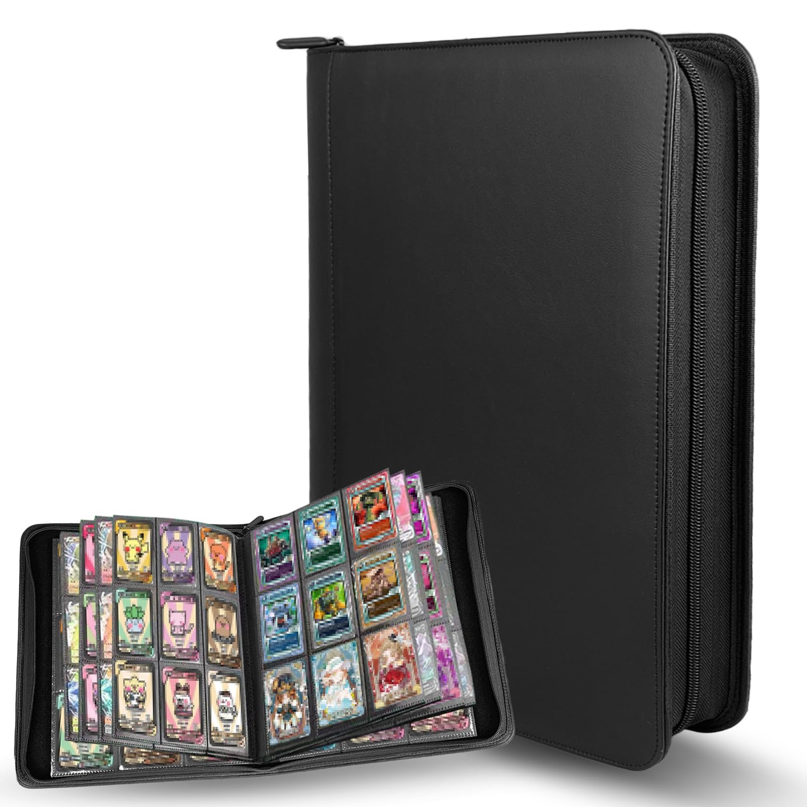 9-Pocket Trading Card Binder, 20 Pages Holding 360 Pockets, PU Trading Card Album Card Folder Card Binder Holder Album for MTG, TCG, Pokemon Yu-Gi-Oh, Basketball Sports Cards, Game Cards