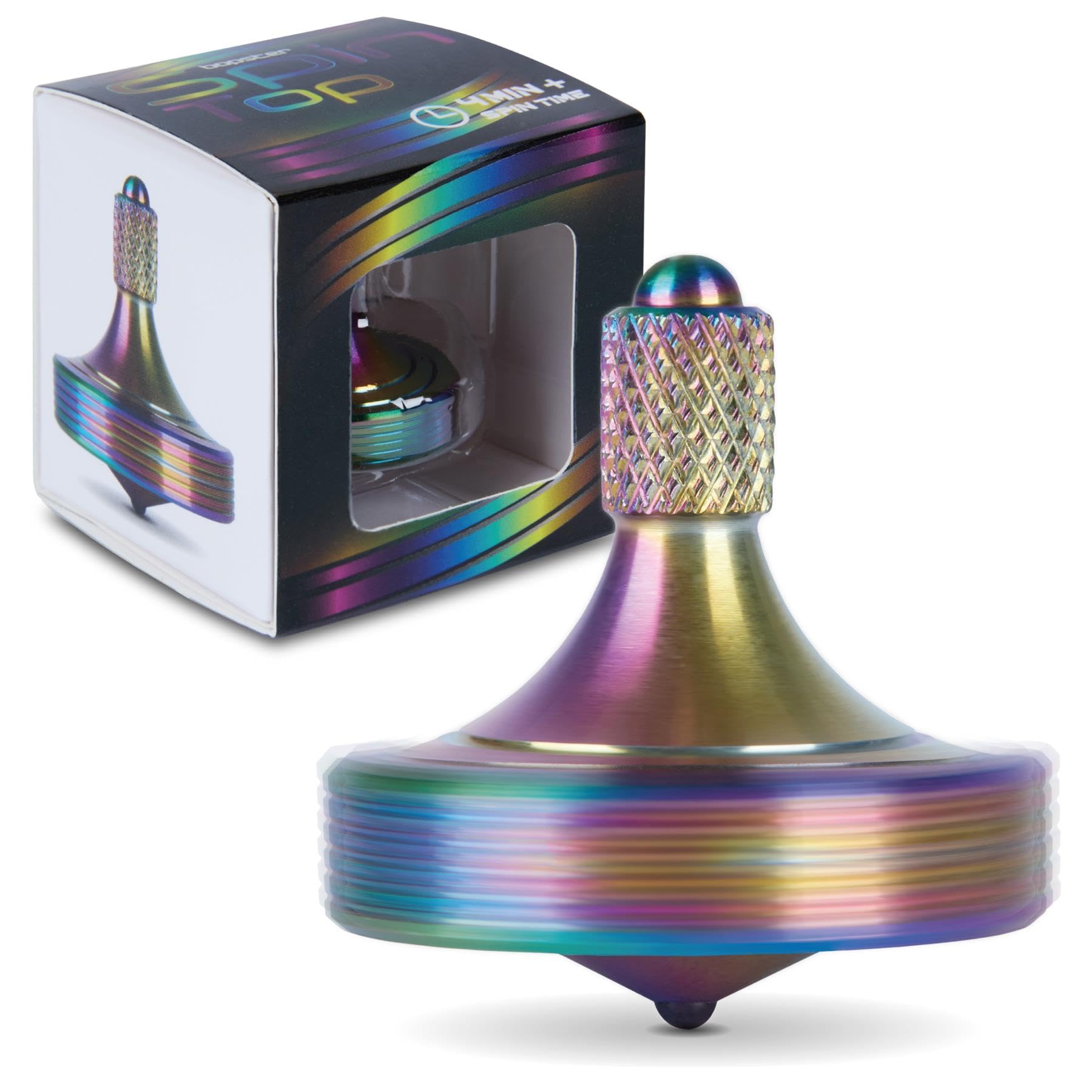 bopster Metal Spintop Fidget Spinner, Multicolor, 3cm x 2.8cm