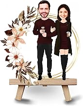 Couple Wedding Anniversary Engagement Party Caricature – Custom 2-Photo Input Design