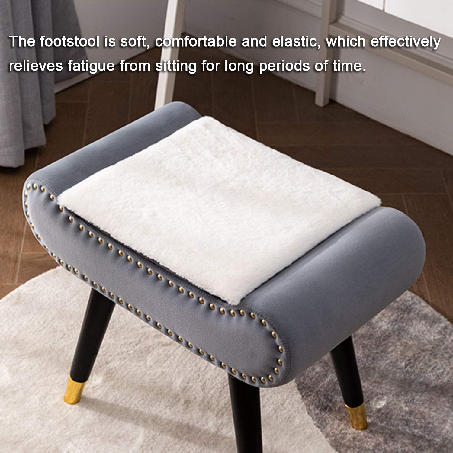 Amazon.co.jp: ベルベット収納ドレッサー スツール、化粧椅子イス