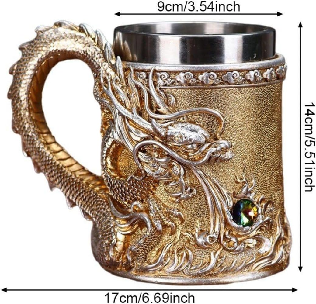 Amazon.co.jp: ビールジョッキ ヴィンテージ ドラゴン 304ステンレス鋼