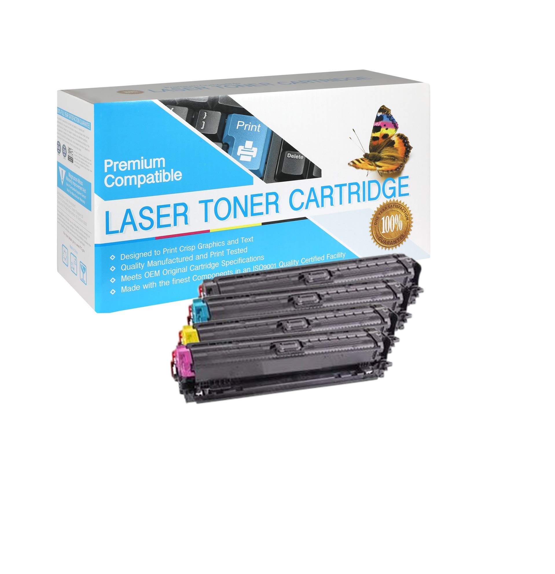 SuppliesOutlet Compatible Toner Cartridge Replacement for HP 650A / CP5500 / CE270A / CE271A / CE272