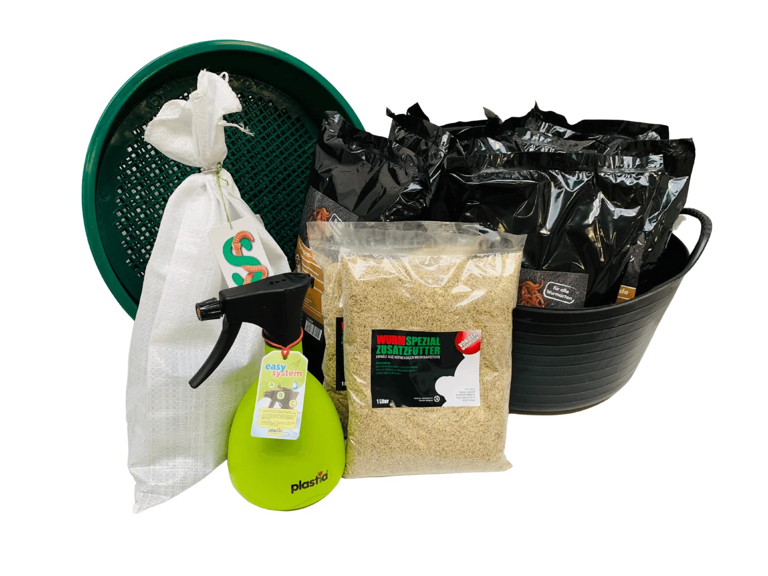 XXL Wurmzucht - mit 1 kg großen (ca. 630 St.) für eigenen Zuchtbehälter (ohne Zuchtbox) Angelwürmer, Futterwürmer, Regenwürmer, Dendrobena, Würmer, Riesenrotwürmer, Angelköder, Lebendköder, Wurmfarm