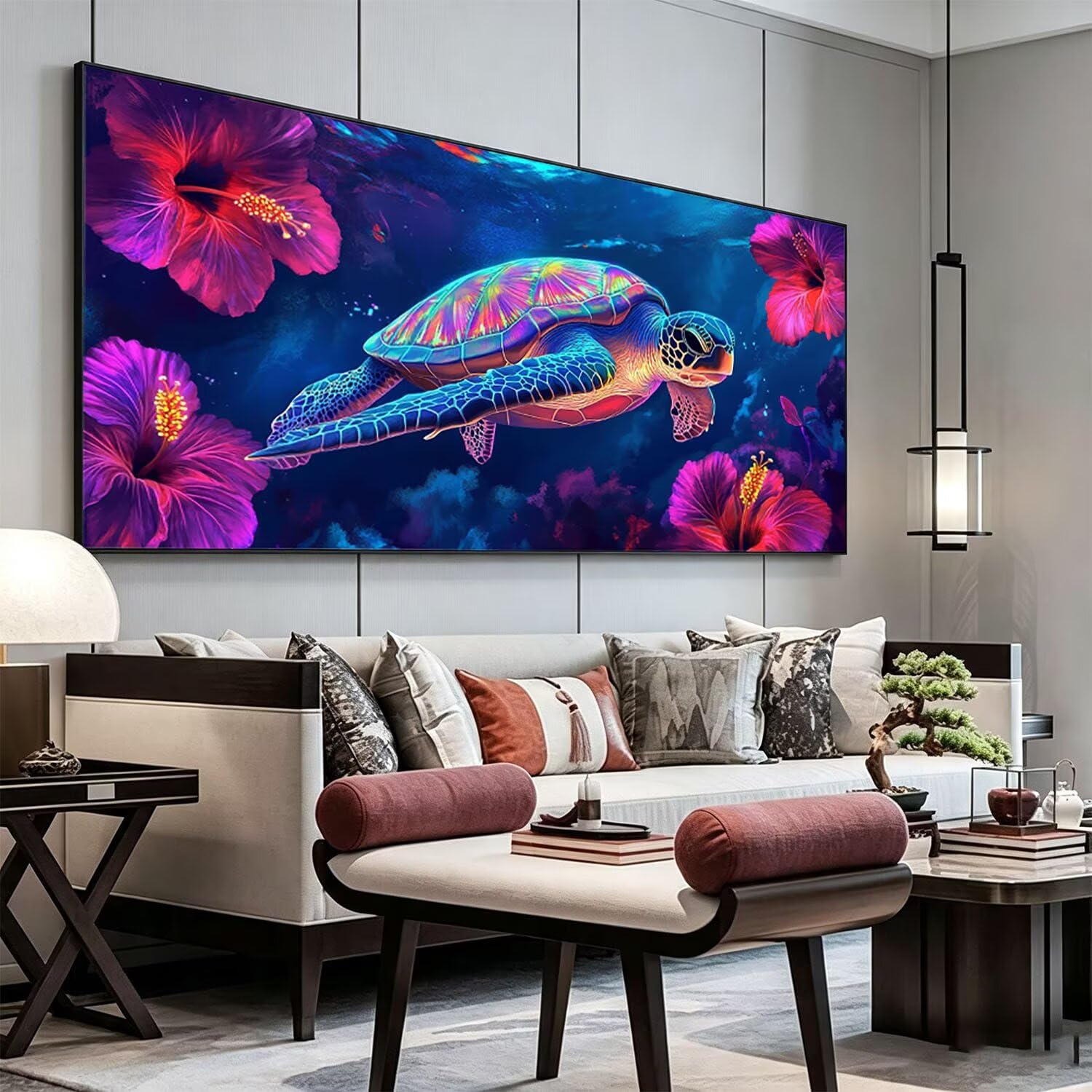 Diamentowe malowanie żółw morski, 5D DIY okrągłe 90x180cm z0-92