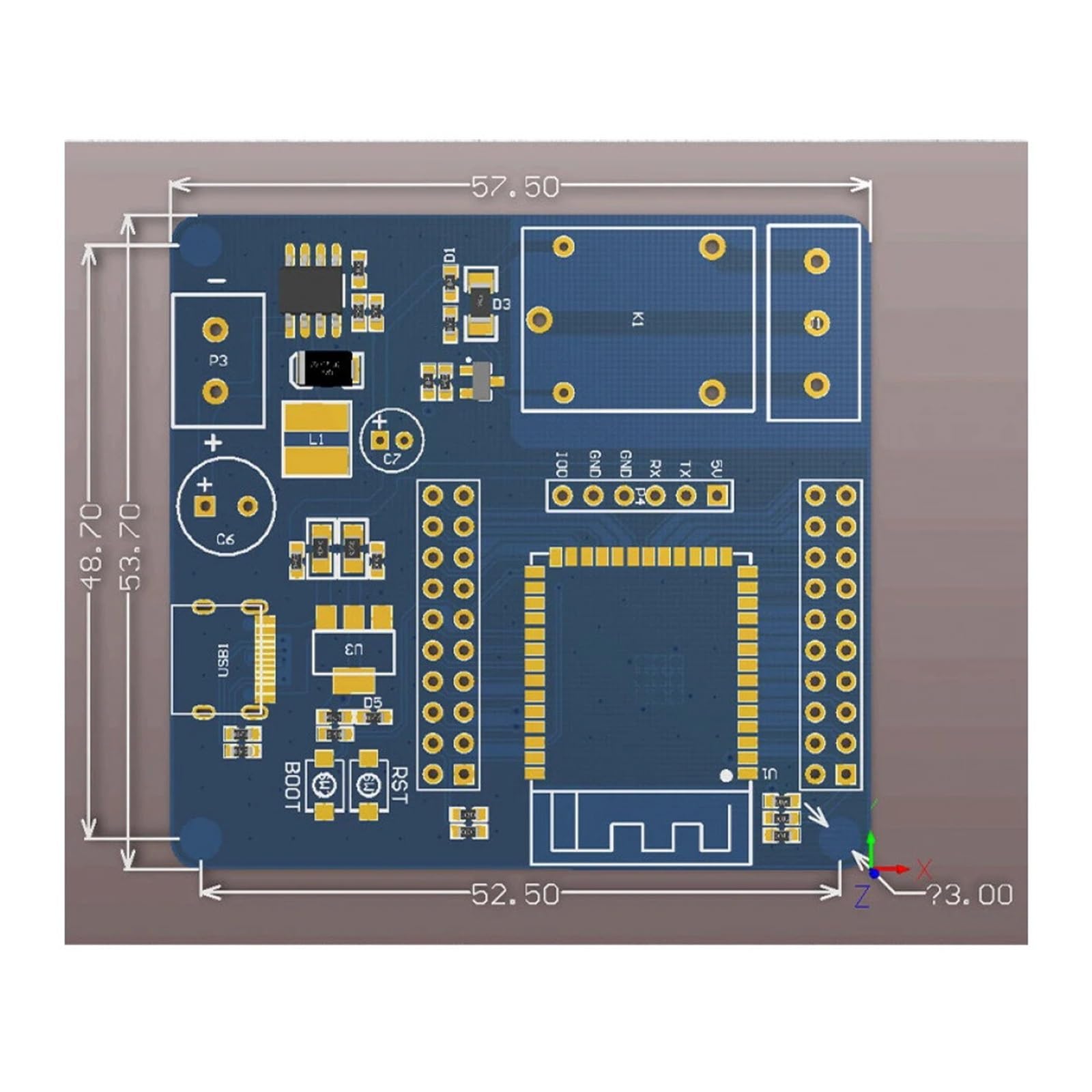 Modulo relè PLC ESP32-S3 WF BT Modulo relè singolo DC5-60V Alimentazione USB+UART Masterizzazione 2x20Pin