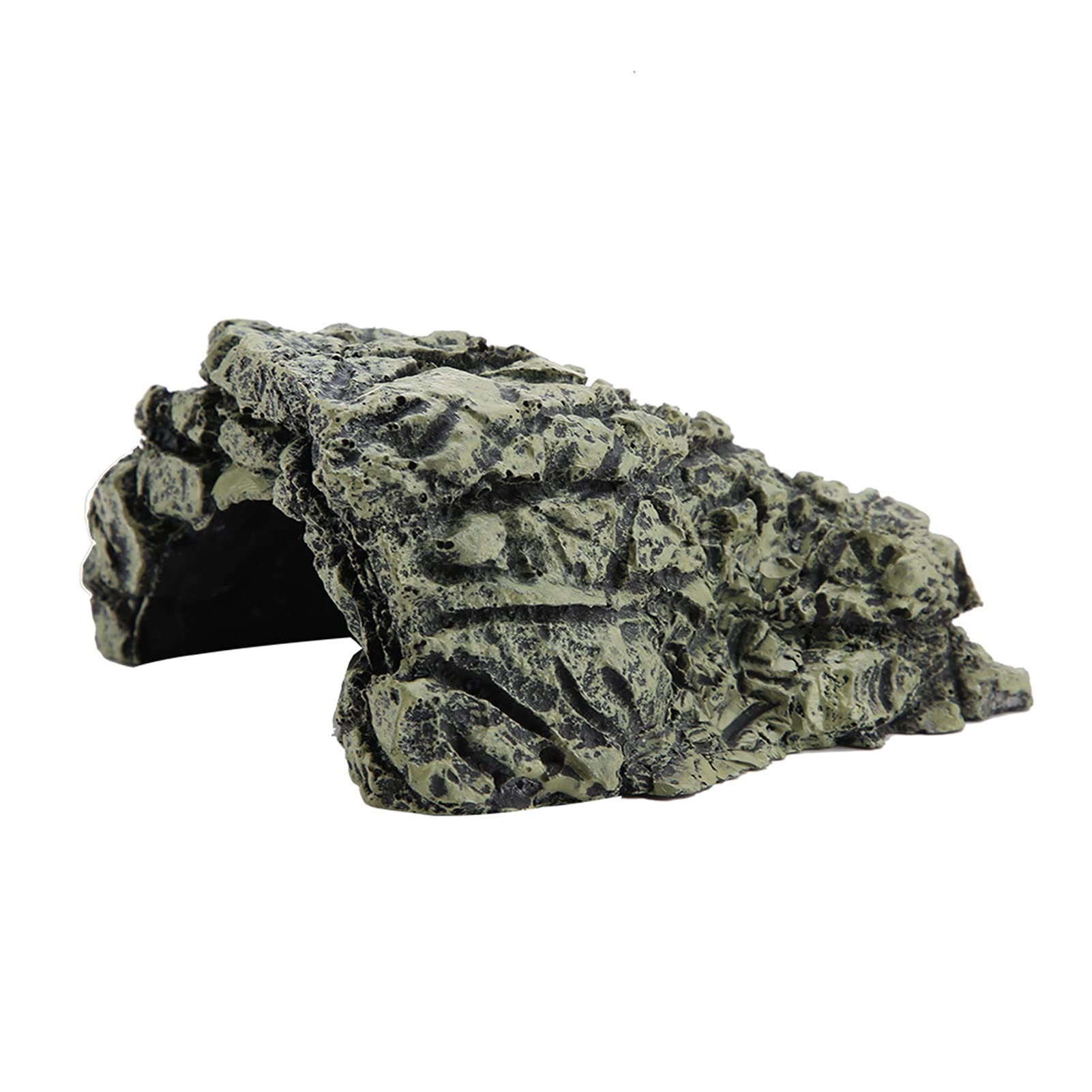 Fish Hide, Fish Hiding Cave Reptile Hiding, Hide Cave Aquarium Reptile Basking Hide Decoration Ornament for Turtles Home(DB-025C Big Turtle Cave)