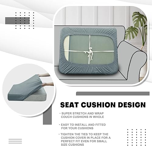 Miniatura 5 de ZNSAYOTX Fundas elásticas individuales para cojines de sofá, fundas de asiento de repuesto suave con patrón único, protector de muebles con parte