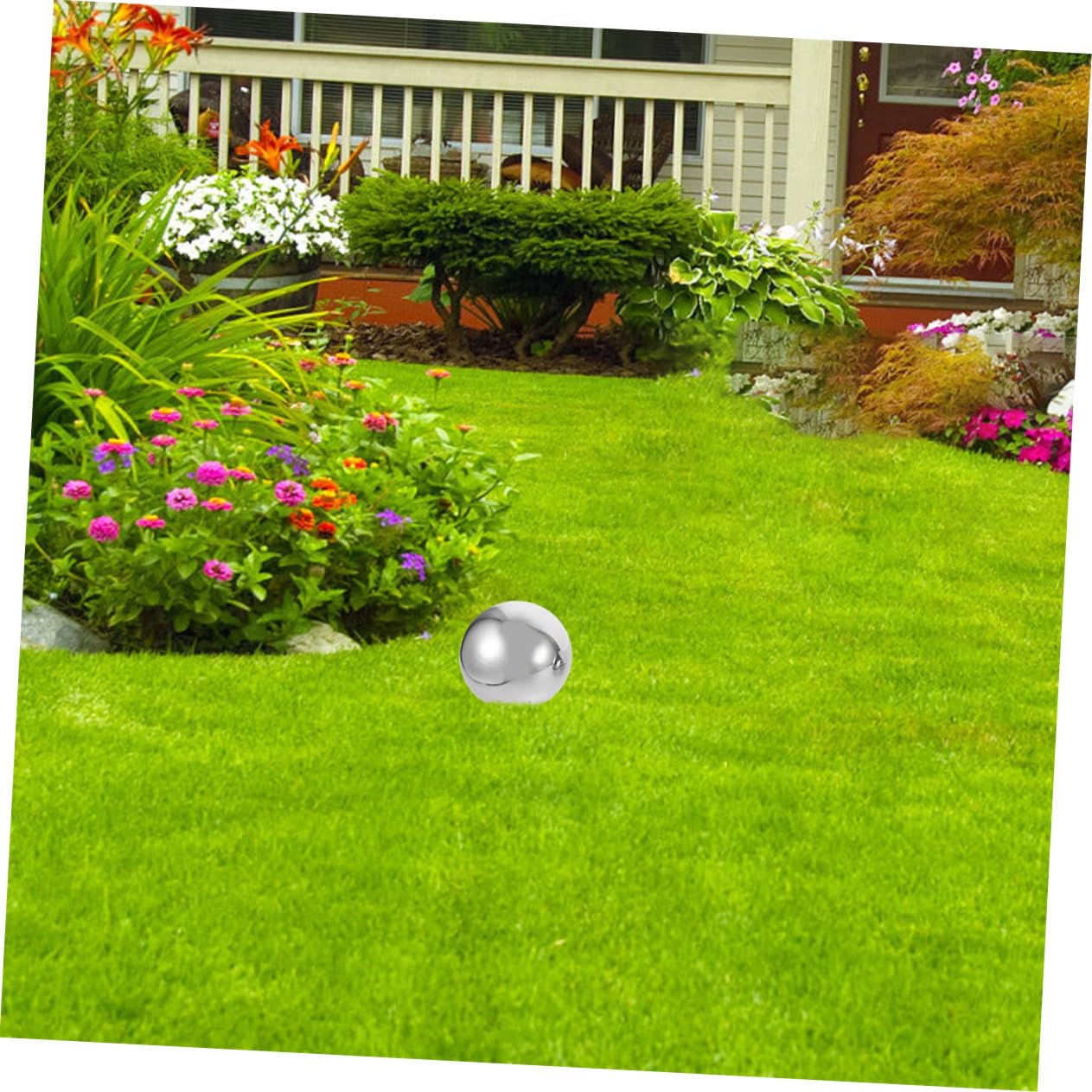BESTonZON 6stücke Edelstahl-gartenkugeln Hochglanzpolierte Reflektierende Kugeln Hohles Design Für Gartendekoration Leicht Und Langlebig