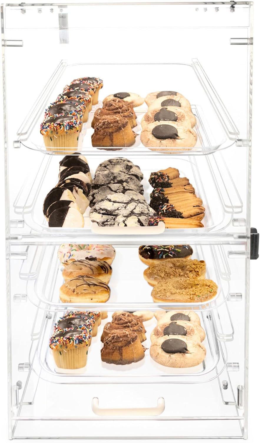 Bakn Crystal-Clear 4-Tier Display Case for Baked Goods & Snacks