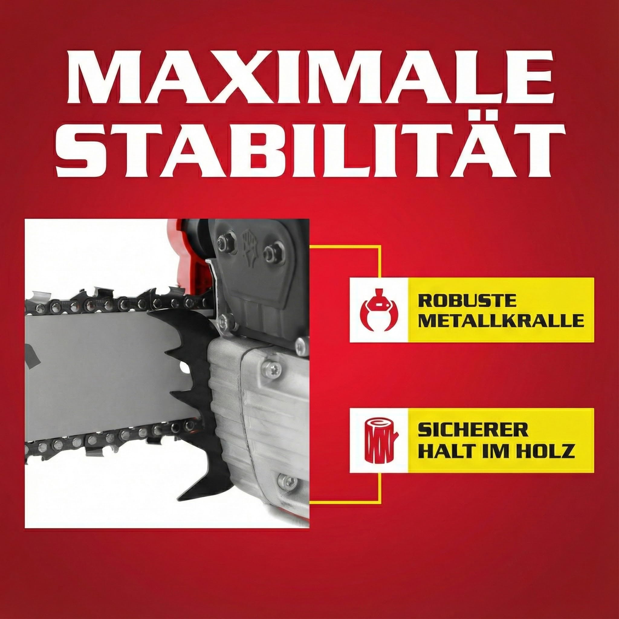 HECHT Benzin Kettensäge 62 cm³ 4 PS mit 50 cm Schwert