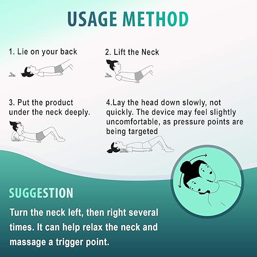 Miniatura 3 de Almohada de punto gatillo  Dispositivo de tracción para aliviar el dolor de cabeza y cuello  Relajante de apoyo de acupresión para alivio del dolor