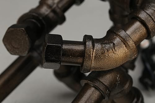 Miniatura 7 de WUBIANJIE Lámpara de robot industrial retro - Estilo Steampunk de bronce, decoración creativa de ambiente fresco