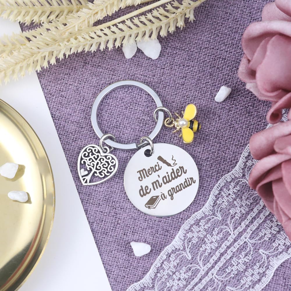 Piglagogo Merci Maitre Porte Clef Maitresse, Idee Cadeau Fin D'année Pour Directrice D'école Pour Atsem Maternelle Pour Enseignant