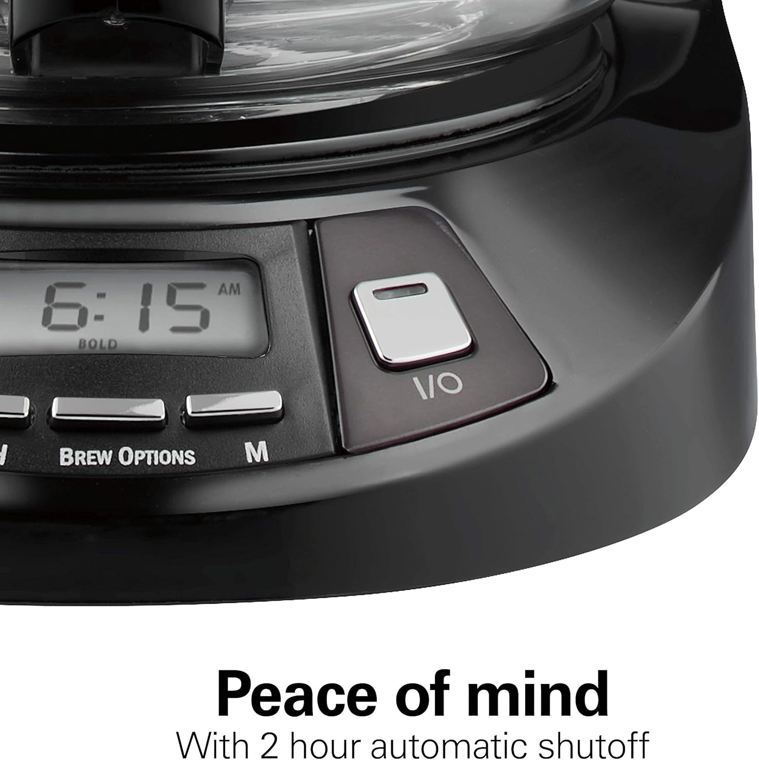 Hamilton Beach 46293 Programmable Coffee Maker Brew Options, Glass Carafe, 12 Cup, Black Stainless (Renewed)