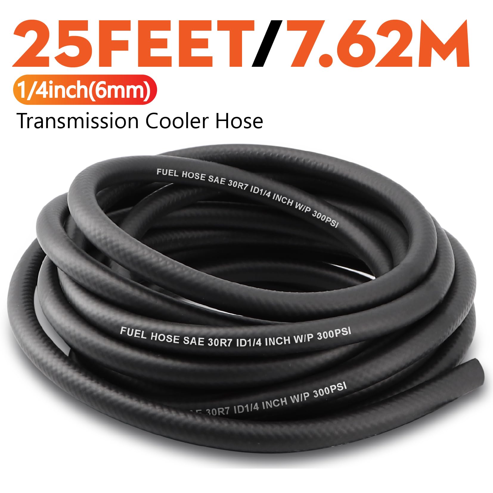1/4 Inch (6mm) ID Fuel Line Hose 5FT NBR Rubber Push Lock Hose High Pressure 300PSI For Automotive Fuel Systems Engines - View #9
