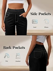 AVAMO Wide Leg Jeans Woman Stretchy Pull On Sweatpant Jeans for Women High Elastic Waist Trendy Straight Denim Pants