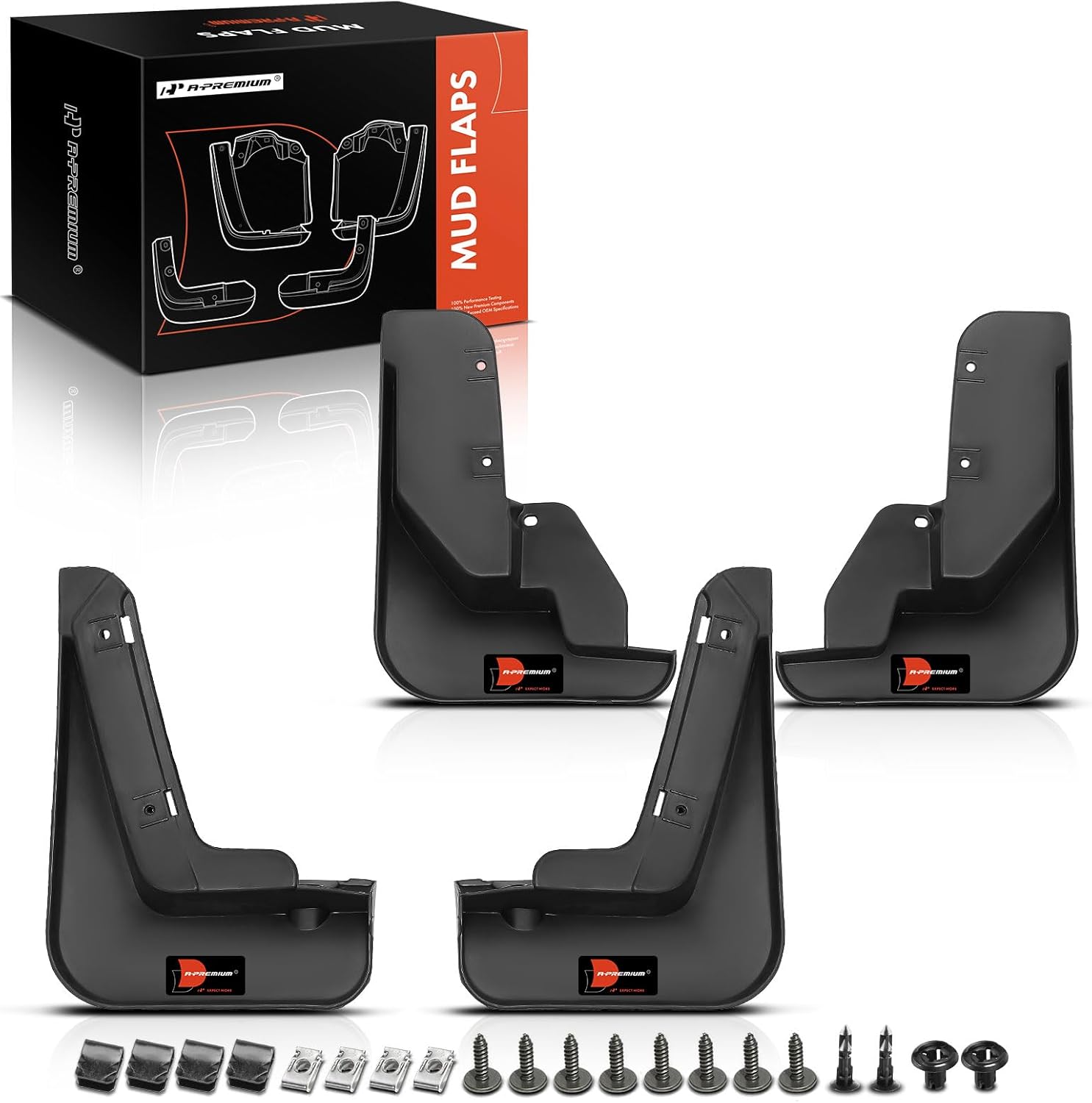 A-Premium Set of 4PCS Front and Rear (Driver & Passenger Side) Mud Flaps Splash Guards Mudguards Mudflaps with Hardware Kits Accessory Compatible with Nissan Ariya 2023-2024 - Sport Utility