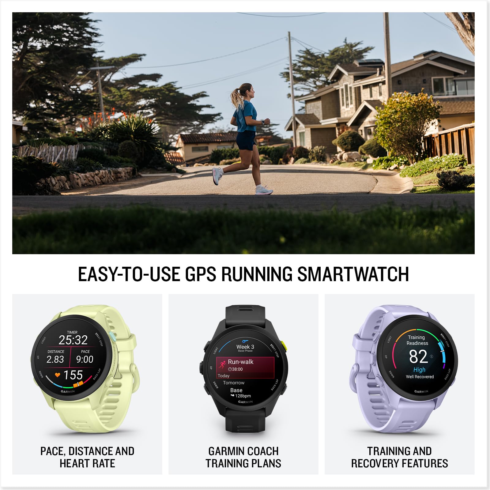 Amazon | Garmin Forerunner® 70、43mm、タイダルブルー。 | 初心者