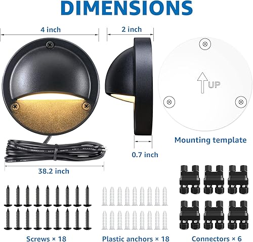 Miniatura 7 de SUNVIE Luces LED de bajo voltaje de 5 W, luces de paso de 12 a 24 V para exteriores con Fastlock2 conectores de cable, iluminación de paisaje de