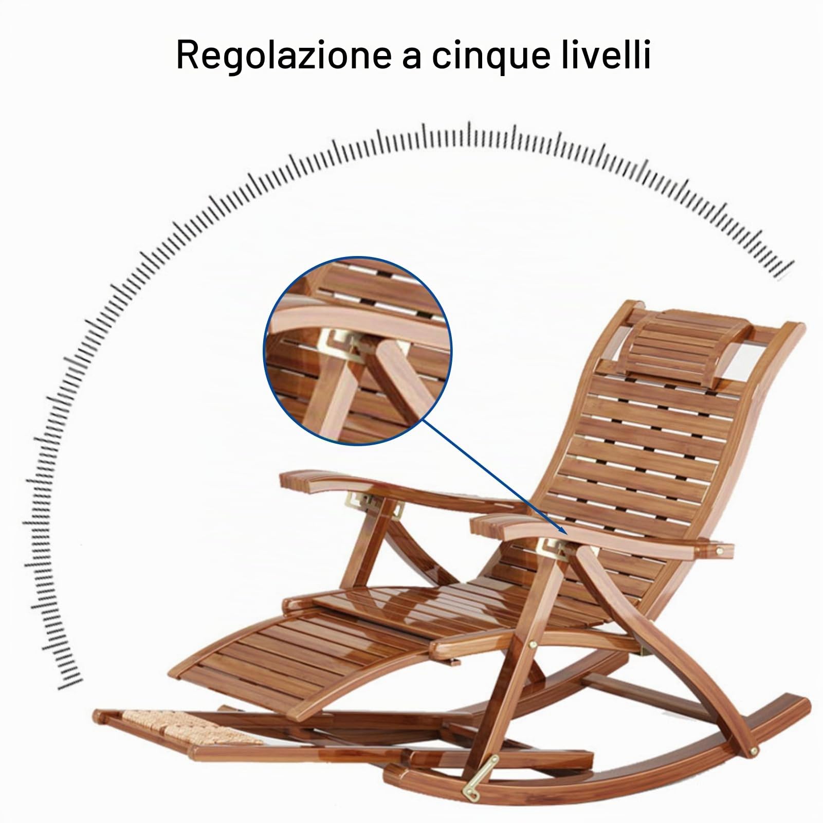 sedia a dondolo per esterni - sdraio pieghevole & lettino prendisole per sauna, sdraio pieghevole per balcone - sdraio da giardino perfetta per lettino prendisole, sdraio per patio, balcone
