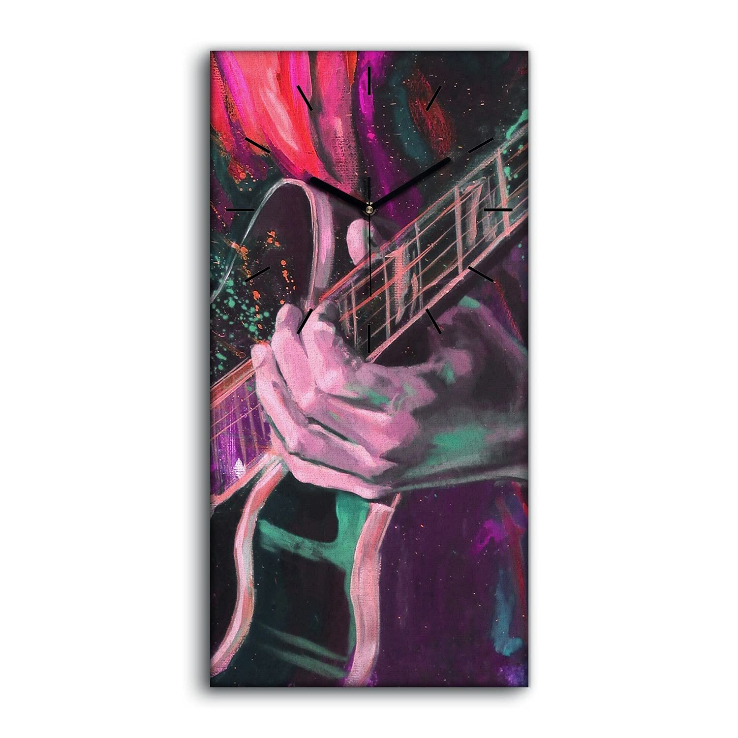 Horloge sur Toile Guitariste Décoration Chambre au Calme