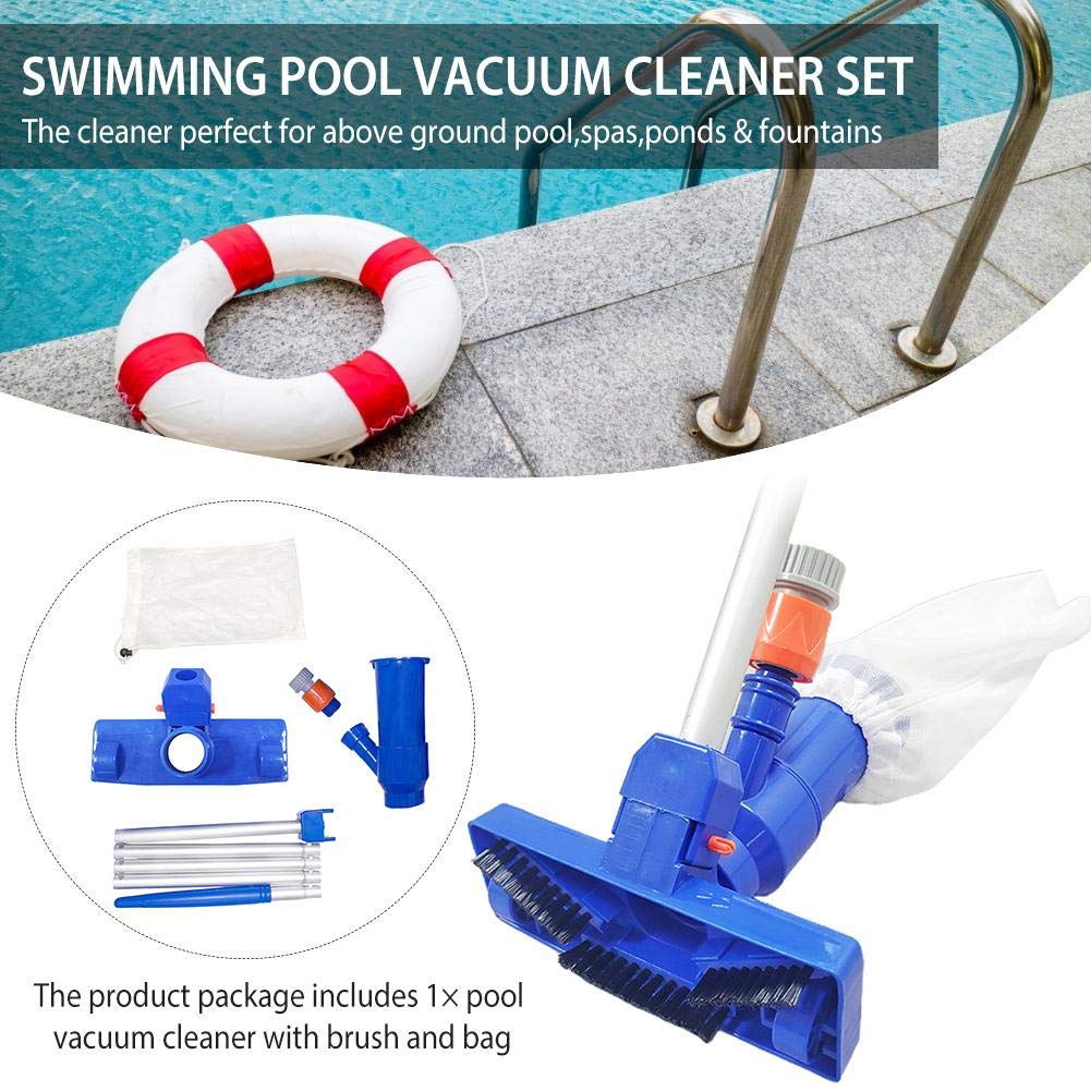 3-in-1 Pool-Reinigungsset | Mit Bürste, Vakuumkopf & Netz | Für Oberirdische Pools & Whirlpools | Einfache Handhabung