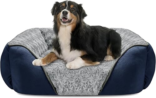 Miniatura 33 de INVENHO Cama extragrande para perros grandes, medianos y pequeños, rectangular, lavable, ortopédica, suave y relajante, duradera para mascotas, con