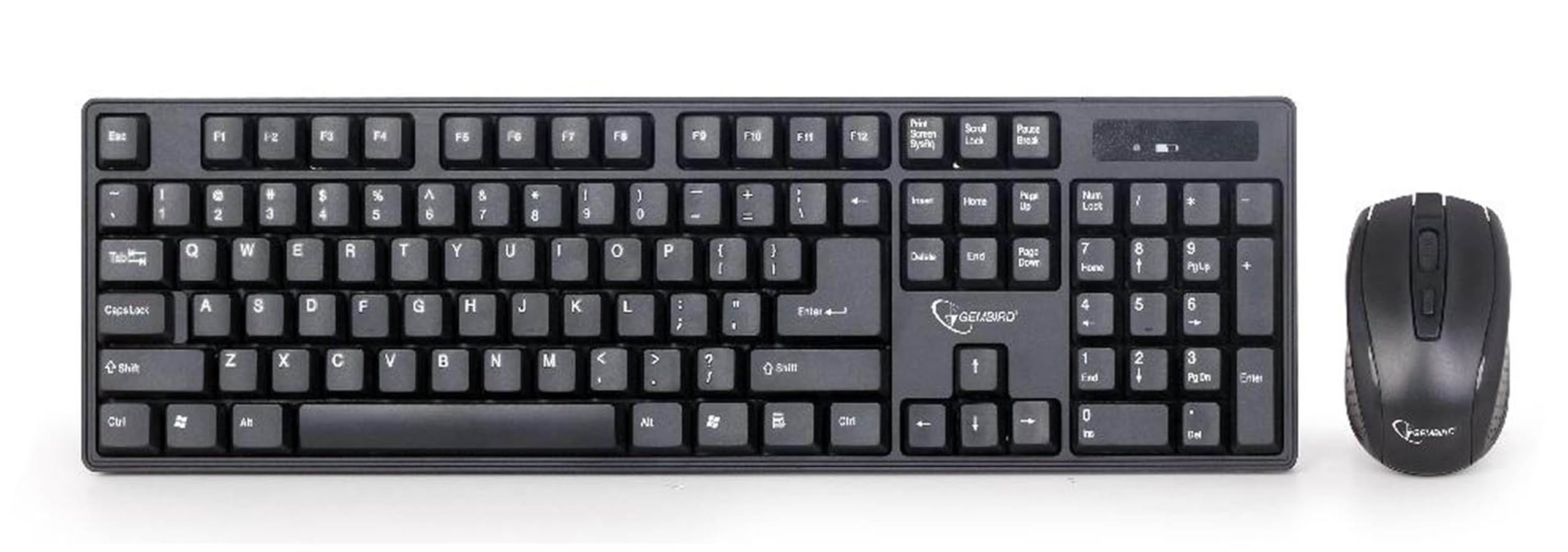 Periféricos inalámbricos Gembird con teclado US layout y ratón negro de escritorio 5
