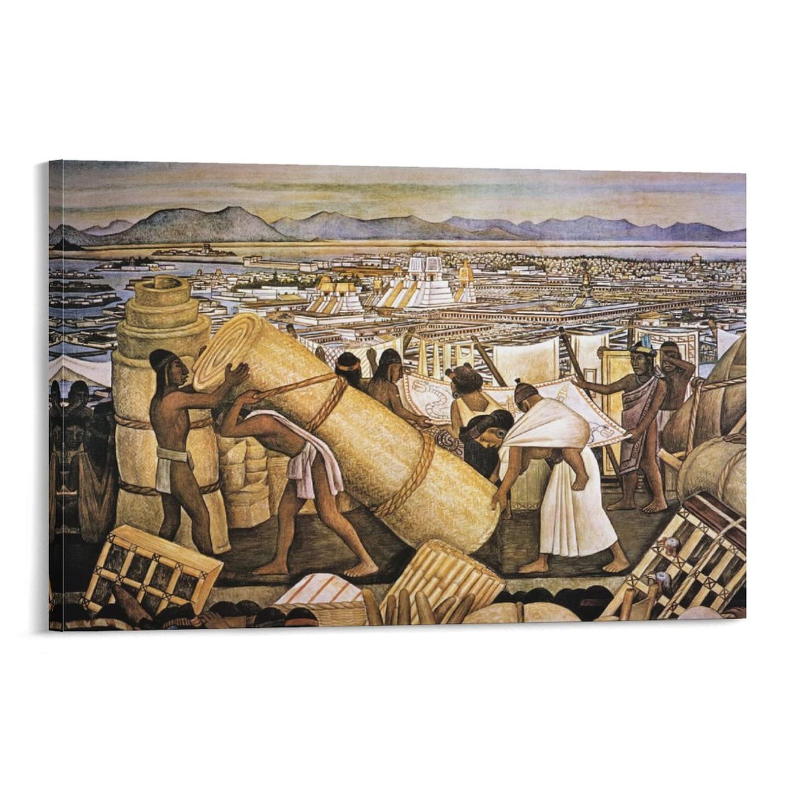 Amazon.co.jp: Diego Riveraディエゴ・リベラ絵画作品『大都会 