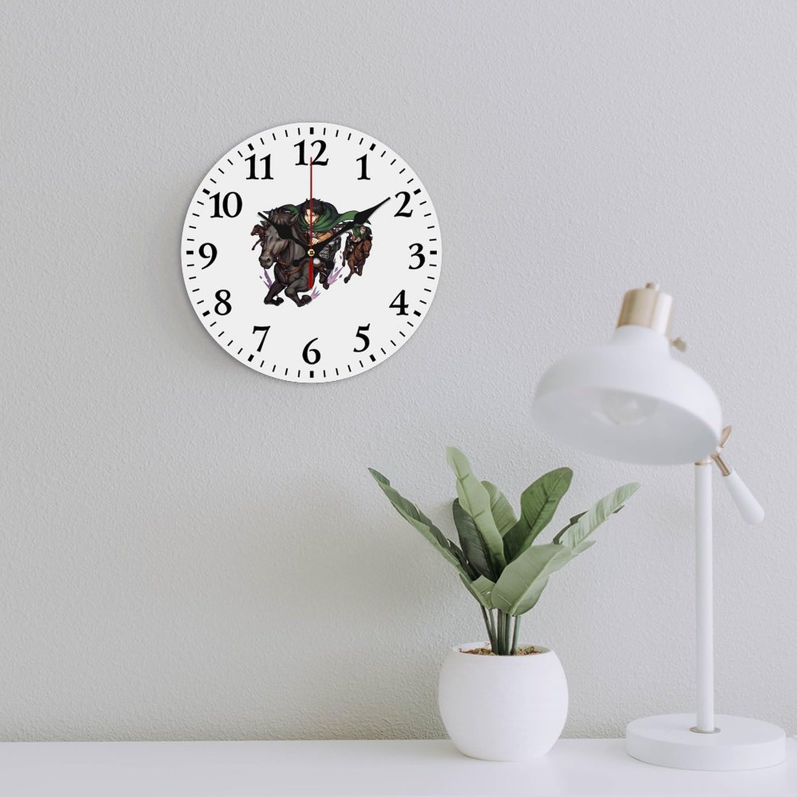 新品　進撃の巨人　ファブリックウォールクロック　時計　インテリア　リヴァイ Amazon.co.jp: 掛け時計 進撃の巨人 リヴァイ 壁掛け時計 かけ